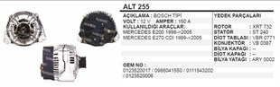 Alternatör 12v 150ah Mercedes S500 Vito E200 | Bypart Uwa3619