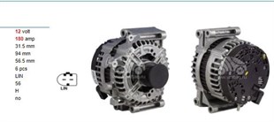 Alternatör 12v 180ah Mercedes C200 A204 A200 A211 07-09 Dizel Lın Uçlu | Ithal T2552