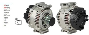 Alternatör 12v 180ah Mercedes Sprinter Vito Viano Valeo-olarak-var 439619 | Orjrev Tg17c061