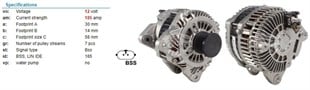 Alternatör 12v 185ah Renault Master Opel Movano Renault Master 3 Com Uçlu Ym Vito Ya Olur | Mıta 3tx0481am