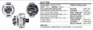 Alternatör 12v 200ah Mercedes Sprinter Alt259 Vito Viano Cargo113951 | Cargo 113951