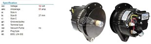 Alternatör-12v 51ah Orjinal Caterpil-delco-or-3654 | Delcoremy Altor3654