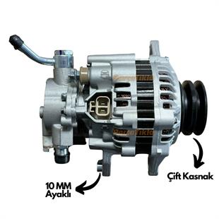 Alternatör 12v 65ah Hyundai H100 Mıtsubıshı L200 L300 Çift Kasnak Kalın Borulu (max90ah) Alt12664n 12664n Alt Ayak 10mm Cıvata | Wutse Alt12664