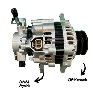 Alternatör 12v 65ah Hyundai H100 Mıtsubıshı L200 L300 Ym Çift Kasnak Kalın Borulu (max90ah) Alt12664n 12664n 12664 | Martek Alt12664n