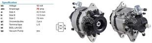 Alternatör 12v 70ah Bmc Nissan Levent Tata Altv012 | Unıp Altv012