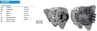 Alternatör 12v 70ah Ford Escort Ka Fiesta Courıer Mazda Iıı Escort( İki Ayak Arası 76mm ) | Wutse Alt21224