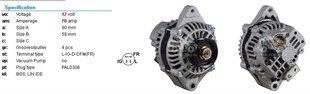Alternatör 12v 70ah 4fiş (revizyon) Honda Cıvıc 1.5 91- İes (revizyon) | Orjrev 1012110240