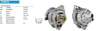 Alternatör 12v 70ah Toyota Corolla 1,6 96-wut13482 Alt948oem | Lucas Lea0189