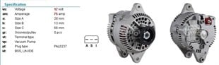 Alternatör 12v 75ah Ford Escort Mercury Marin Ford Ranger-113236 | Cargo 113236