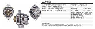 Alternatör 12v 80ah Honda Cıvıc 1,6 4fişli Ema3660 | Bypart Ema3660