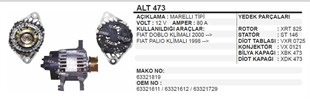 Alternatör 12v 90ah Fıat Doblo Palio Klimalı-ym | Wınwın Alt473
