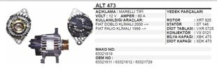 Alternatör 12v 90ah Fıat Doblo Palio Klimalı-ym | Wınwın Alt473