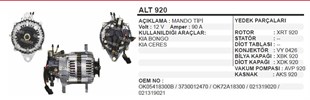 Alternatör 12v 90ah Kia Bongo Cerez Alt920 | Wınwın Alt920