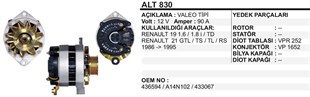 Alternatör 12v 90ah Renault R19 R21 Klimalı Renault R19 R21 | Aes Alt830