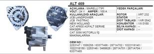 Alternatör 24v 100ah Jcb Cat Forklift Excavatör Alt469 Jcb Fastrac New Holland Hyster Forklıft Cat. Excavatör | Martek Alt469