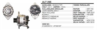 Alternatör 24v 110ah (revizyon) Ym Volvo Reno Tır Prof Alt295 | Ithal T295r