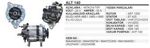 Alternatör 24v 35ah 3fiş Isuzu Npr Alt140 Altv021 | Bypart Uwa3519