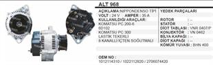 Alternatör 24v 35ah 8pk Nıppon Denso Tipi Komatsu Lastik Tekerli Komatsu 270 | Remark Alt968
