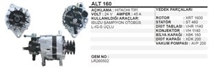 Alternatör 24v 45ah Isuzu Champıon Alt160 | Dodo Alt160