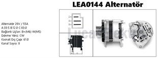 Alternatör 24v 55ah 8pk Bmc Fatih Kamyon Profesyonel A127 (çift Ayak Sol) 61920125 | Lucas 61920125