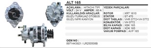 Alternatör 24v 60ah Isuzu Campıon Alt165 | Schenna Alt165
