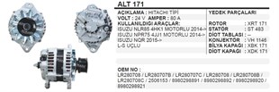 Alternatör 24v 80ah Hitachı Tip Isuzu Nqr Npr Ym (4hk1/4jj1 Motor) | Wınwın Alt3152