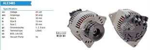 Alternatör 24v 80ah Jcb Cat Forklift Excava Bmc Fatih Jcb Fastrac New Holland Hyster Forklıft Cat. Excavatör Wuts-alt12814 | Wutse Alt12814