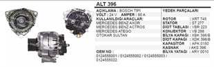 Alternatör 24v 80ah Merc.axor Actros-ısuzu Alt396 | Martek Alt396