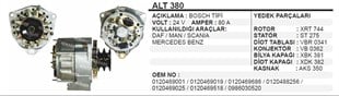 Alternatör 24v 80ah Mercedes Daf Man Axor Alt380 Alt103 | Aes Alt380