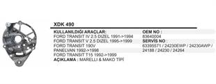 Alternatör Arka Kapak Ford Transit Vakumlu T15 83640004 | REMARK XDK490