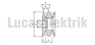 Alternatör Kasnak Çiftli Küçük Uzt110 | Lucas Uzt110