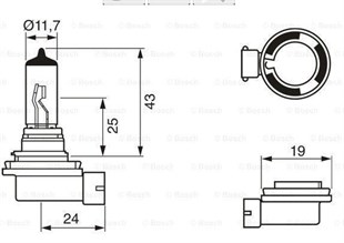 Ampul 24v H11 70w | Bosch 1987302481