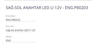 Anahtar Tekli Çıt Çıt Ledli Pb-0203 | Eng Pb0203