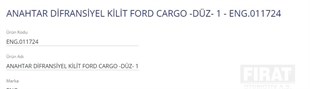 Anahtar Trigger Düz Ford Cargo | Eng 011724