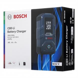 C80 Bosch Akü Şarj Cihazı 6/12v 15 Amper Ip65 (lityum İyon Lifepo 4 Aküleri Şarj Eder) | Bosch 0189921080