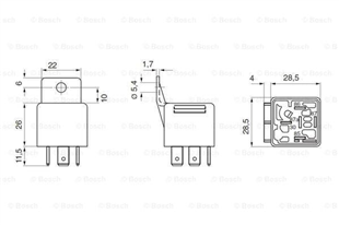 Röle 12V Saplı Ford Bmw | BOSCH 0332019453