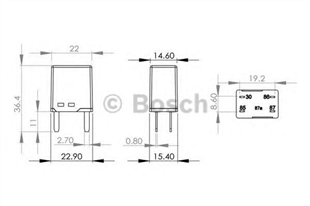 Röle Mikro Röle 12V 30AH 4FİŞLİ İnce Fiş 30AH 8441006020 | BOSCH 0986AH0115