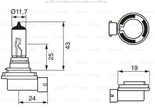 Ampul 24V H11 70W | BOSCH 1987302481