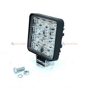 Çalışma Lambası 16 Ledli Kare 22-27w | Pro Serisi | Nıken 16ledk