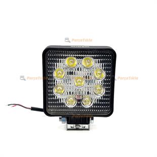 Çalışma Lambası 9 Ledli Kare 27w / 2000 Lm (pro Seri) | 0520010101 | Nıken 9ledk