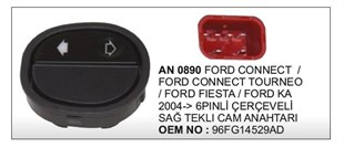 Cam Anahtarı Ford Connect/sağ 6fiş Çerçeveli | Vertex An890