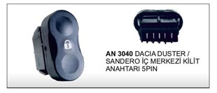 Cam Anahtarı Merkezi Kilit Anahtarı İç Duster-sandero | Vertex An3040