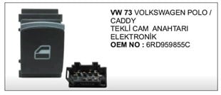 Cam Anahtarı Vw Polo Caddy Tekli Kobe-vw73 | Vertex Anvw73