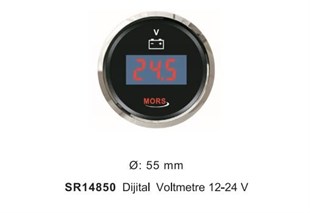 Dijital Voltmetre 12 24V Siyah Mors Sr14850 |
