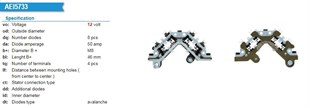 Diyot Tablası 12v 50ah 8diyot Iskra Tip Jcb Perkins | Ith Wwvsk0080