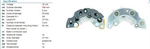 Diyot Tablası 12v Opel Omega Renault Clio Twingo Delco Tipi A | Unıp Rec992e