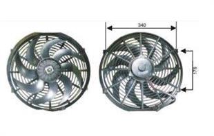 Fan Motoru 12V 14INC 340mm S Kanat | MARTEK RFM1130H