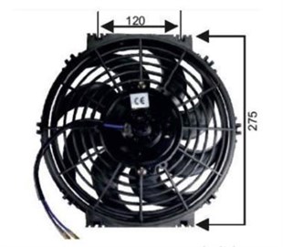 Fan Motoru 12v Üniversal Pervaneli 10inç Ters | Ith Fm1108h