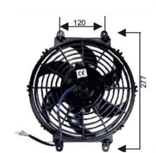 Fan Motoru 12V Üniversal Pervaneli 10İnç 260Mm | Remark Rfm1107h