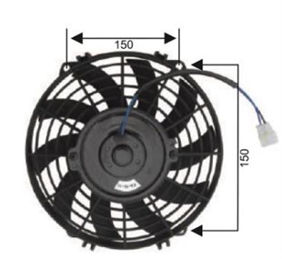 Fan Motoru 12v Üniversal Pervaneli 7inç 190mm | Ith Fm1104